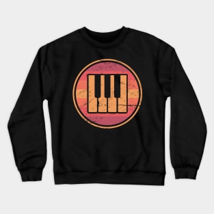 Retro Vintage Pianist Piano Keys Crewneck Sweatshirt